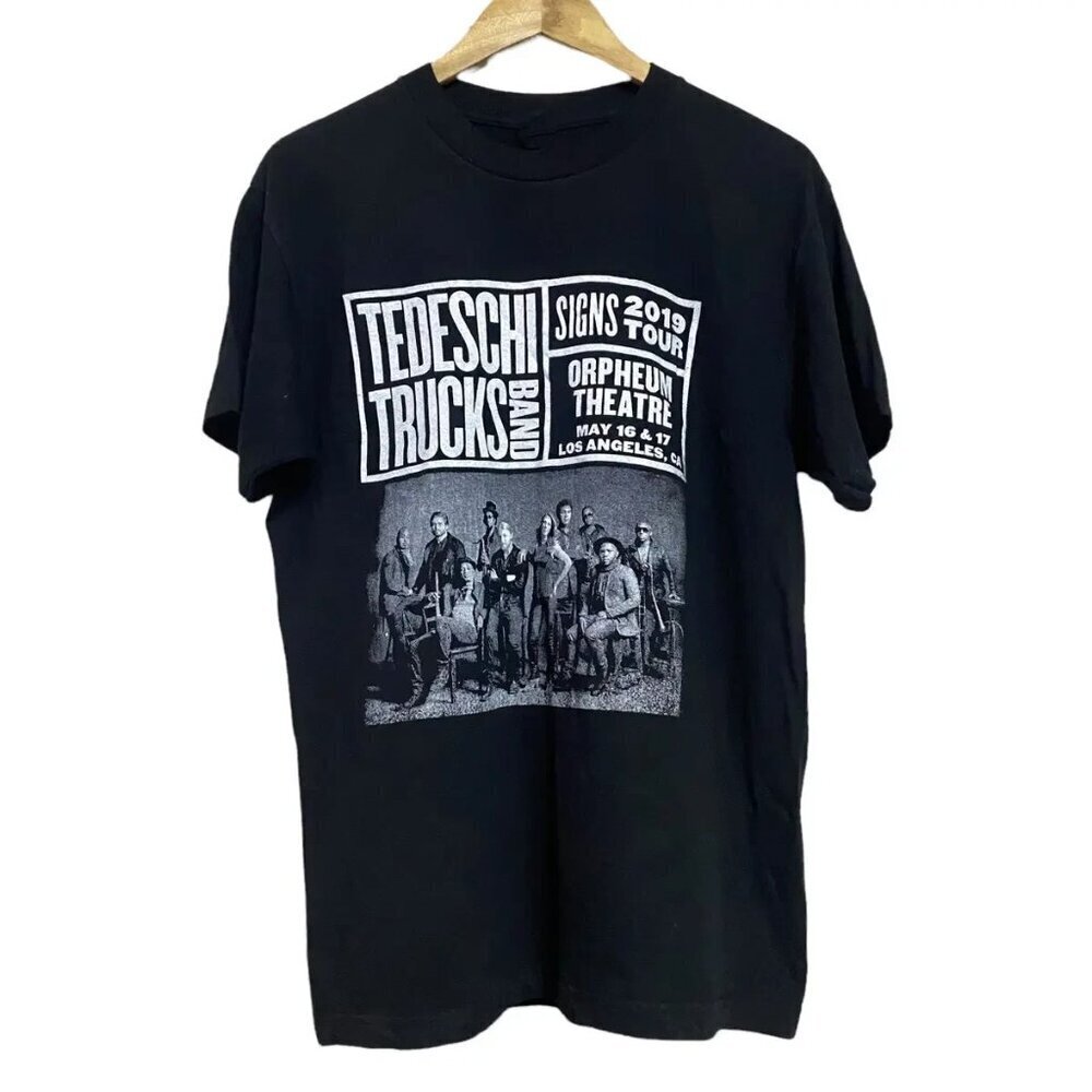 VTG Tedeschi Trucks Band Tour 2019 Heavy Cotton Black T Shirt .
